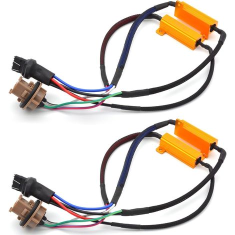 Lot de 2 Ampoules LED 50 W 8 ohm 7443 pour Feux de Brouillard et Feux de Circulation diurnes