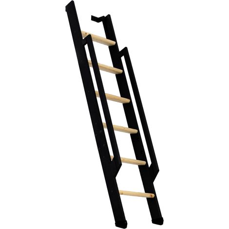 Minka Wangentreppe Strong 152cm max. Geschosshöhe Fichte schwarz (1/5)
