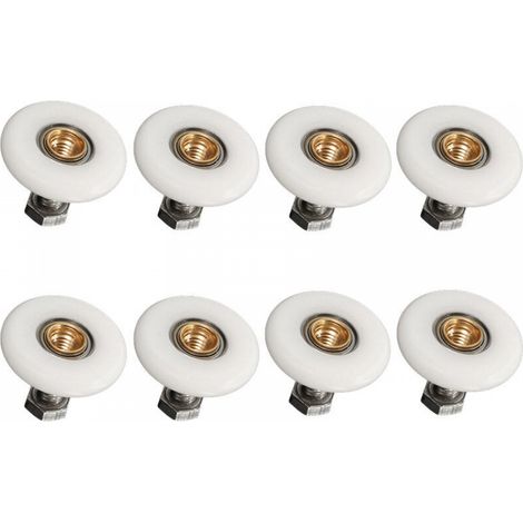 8x Roulette Porte Douche 19mm Rouleau Rempalcement Porte Douche pour Salle de Bain (1/5)