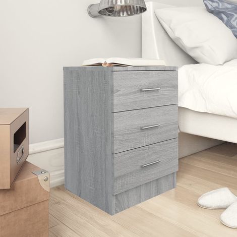 Lot de 2 Tables de chevet Table d'Appoint Industriel - Tables de Nuit Commodes Sonoma gris 38x35x56cm Bois d'ingénierie -BV11492 (1/5)