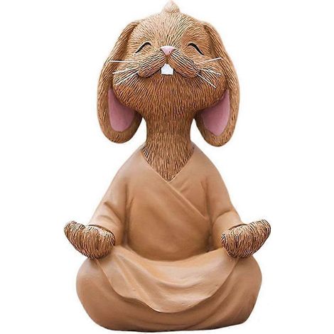 Statues d'animaux, sculptures d'animaux, yoga, décoration de salon et de jardin, bonsaï, ornements de bureau, marron (1/5)