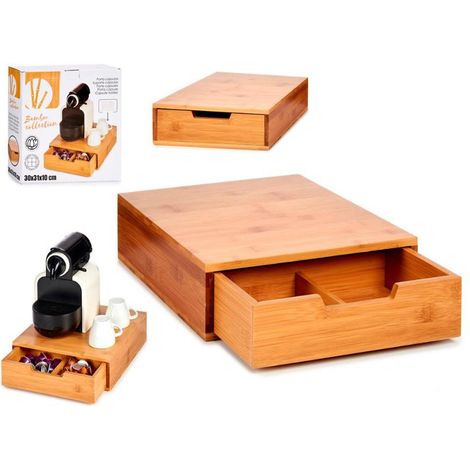 SOPORTE CAFETERA CON CAJON BAMBU (1/5)