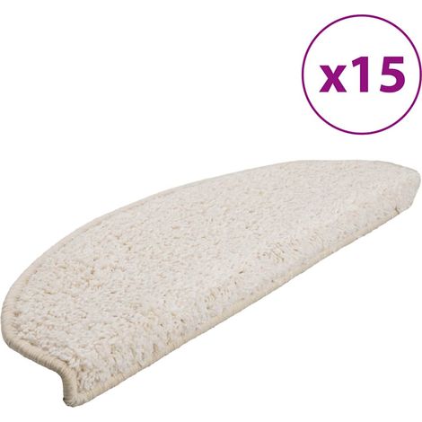 Maison Exclusive - Stufenmatten 15 Stk. 65x21x4 cm Weiß Halbrund (1/5)