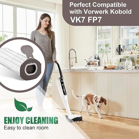 Bolsas compatibles para aspiradoras Vorwerk Kobold VK7 y FP7 – Paquete de 8 filtros desechables de alto rendimiento (1/3)