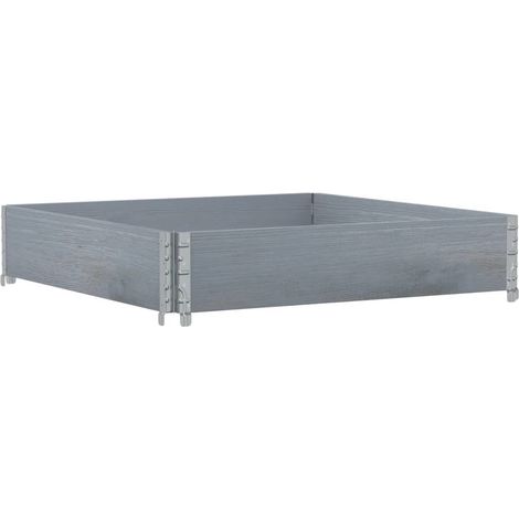 Maison Exclusive - Pflanzkasten Grau 100x100 cm Massivholz Kiefer