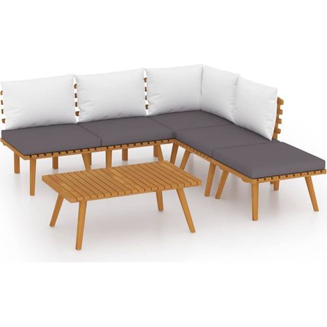 Maison Exclusive - Set Divani da Giardino 6 pz con Cuscini in Massello di Acacia (1/5)