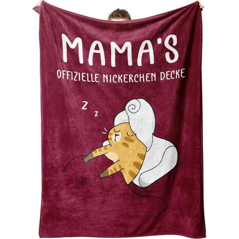 Kuscheldecke Mama Geburtstagsgeschenk Muttertagsgeschenk Burgunderrot (1/5)
