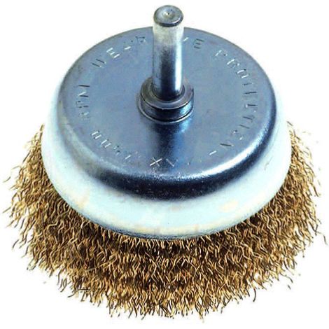 Spazzola a tazza fili acciaio per trapano - Specifiche: Ø mm 50 codolo mm 6 PG 480.00 - 5 bl