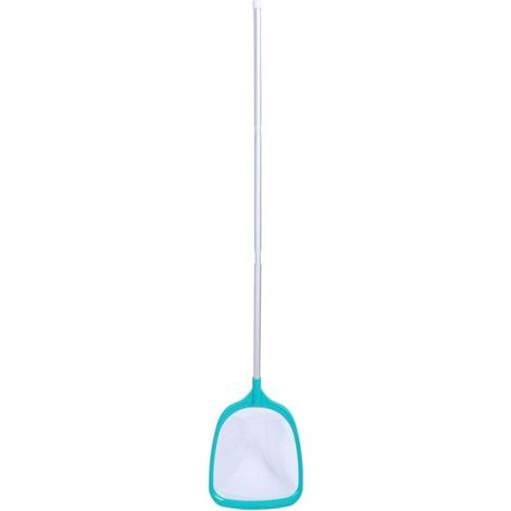 Rete per skimmer da piscina a maglia fine, strumento di pulizia di ricambio, fornita con asta telescopica filettata a 3 sezioni per laghetto e per posizionare i pesci in modo efficiente (1/5)