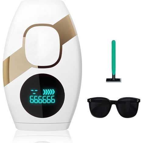 Épilateur Lumière Pulsée,Épilation Laser Définitive avec Technologie IPL,Épilateur Lumière Pulsée IPL,Epilateur Laser 5Niveaux d'Energie,2 Modes,999990 Lumières Pulsées (1/4)