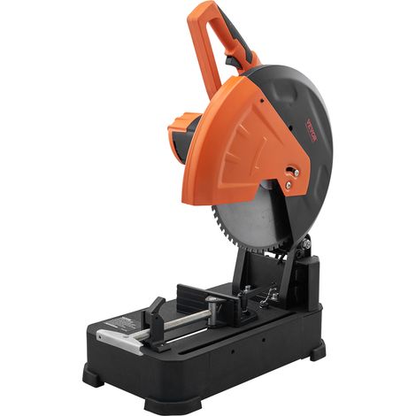 VEVOR Tronconneuse a Metaux de 35,5 cm Scie a Onglet Metaux 0-45 Degres 2800 W 1200 tr/min Scie a Tronconner avec Lame en Inox et Alliage Ceramique Decoupe Froide pour Barres deArmature Alu Atelier