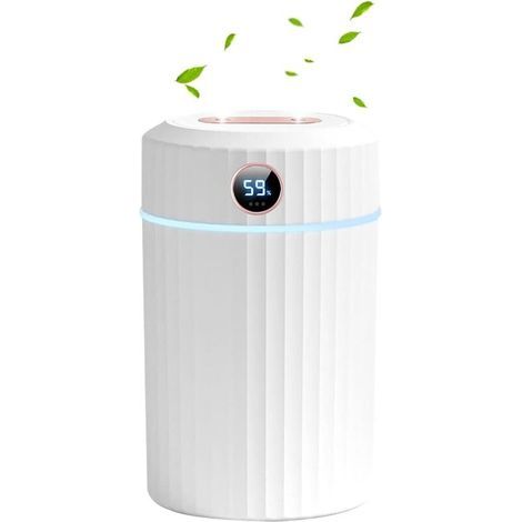 Humidificador difusor de aromas Ulisem, humidificador ultrasónico de 2 litros con LED de 7 colores y difusor de aromas de vapor con doble boquilla. (1/4)