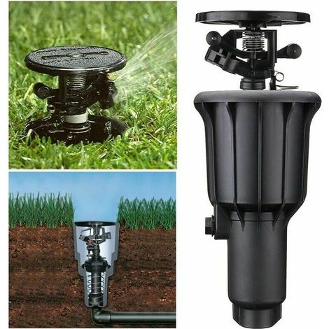 Arroseur à turbine pop-up 1/2 pouce – Rotation automatique – Conçu pour eau dure – Distance de projection optimisée – Jardin et pelouse (1/4)