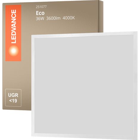 Panneau LED 60x60 cm 36W 3600lm UGR19 Eco 600 LEDVANCE No Flicker 4000K Individuel Blanc neutre