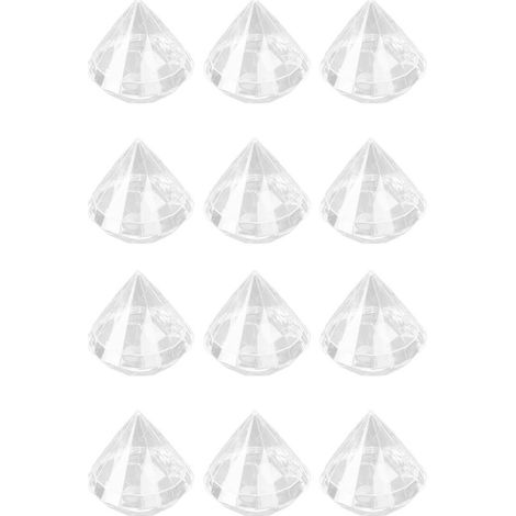 Diamantförmige Bonbondose, durchsichtiges Plastikglas, Aufbewahrungsbox für Süßigkeiten zu Hause (1/5)
