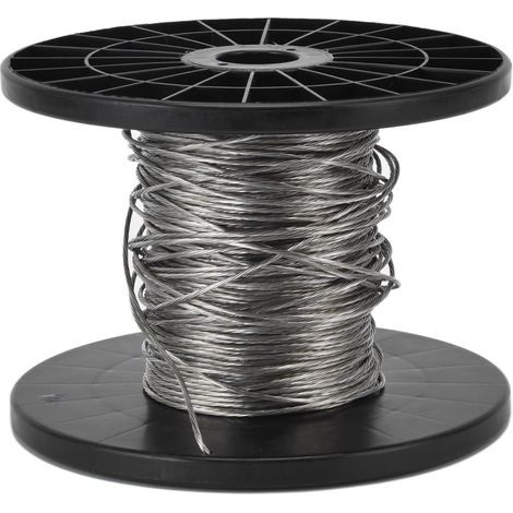 Electric Fence Wire 100m, High Voltage Pulse Aluminum Magnesium Alloy Wirerope with High Elasticity for Garden Fence (1/5)