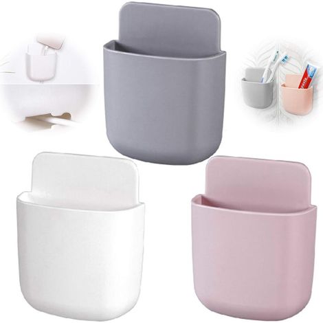 Support mural pour télécommande et rangement, boîte pour pinceaux maquillage et accessoires (1/3)