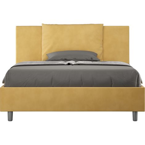 Letto Matrimoniale Francese 140x200 cm con Rete Antea Ocra (1/5)
