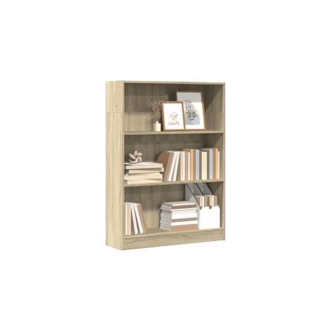 Bibliothèque chêne sonoma 80x24x109 bois d'ingénierie (1/5)