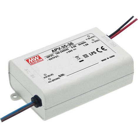 Mean Well APV-35-36 LED-Trafo Konstantspannung 36 W 0 - 1.0 A 36 V/DC nicht dimmbar, Überlastschutz