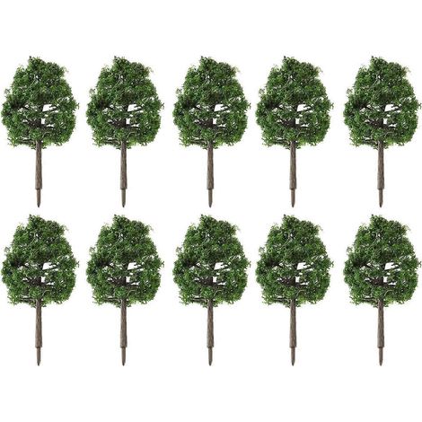 Winomo Lot de 20 arbres miniatures de 9 cm pour décor paysager (vert foncé)-9.00X4.00X4.00CM (1/4)
