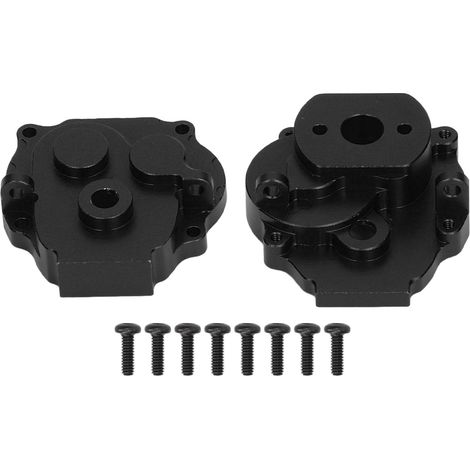 Boîtier de transmission en alliage d'aluminium robuste et résistant aux chocs pour Traxxas 1/18 TRX4M, coque de boîte de vitesses RC Crawler noire (1/5)