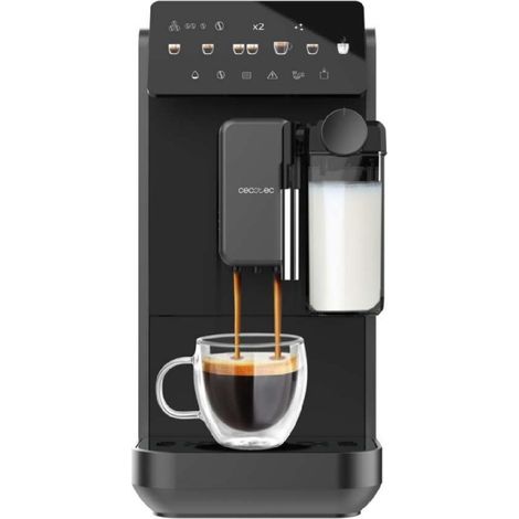 Cecotec Cafetera Superautomática con Depósito de Leche y Unidad de Procesado 20g Cremmaet Lungo Latte. 19Bares, Thermoblock