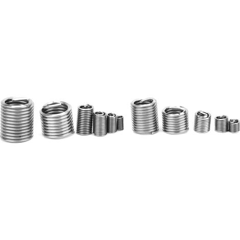 140 inserts filetés en acier inoxydable pour la réparation de filetages M3-M12 avec boîte (1/5)