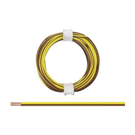 Donau Elektronik 114-38 Fil de câblage 2 x 0.08 mm² marron-jaune 5 m (1/2)