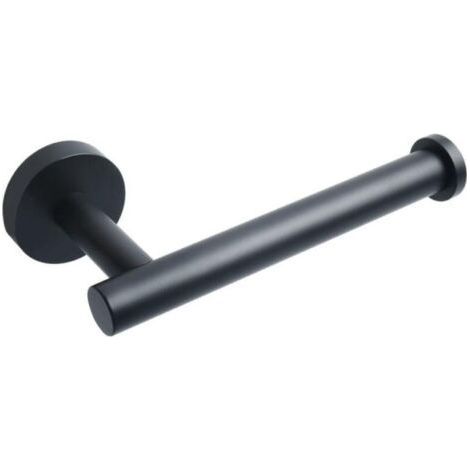SUS304 Stainless Steel Wall Mounted Toilet Paper Holder for Bathroom and Kitchen, Matte Black (1/5)