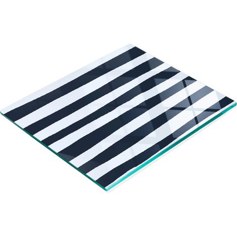Planche décorative en verre à rayures pour présenter des amuse-gueules, 60 x 52 cm (1/5)