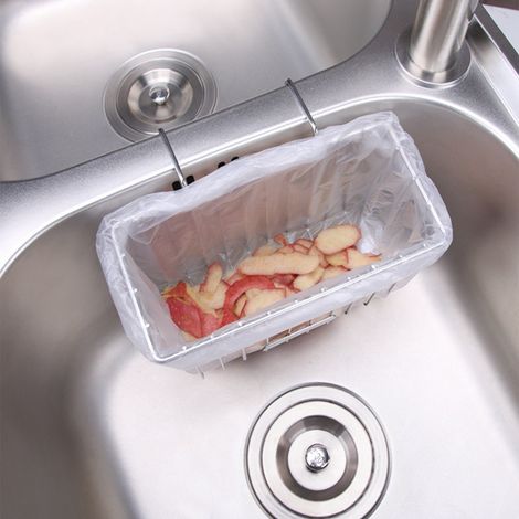 Organiseur Évier Cuisine - Acier Inoxydable 304 - Support Suspension Séchage - Pour Éponge Et Savon - 1 Pièce (1/5)