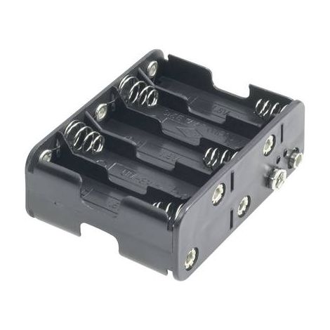 Support de pile 10x LR6 (AA) Goobay 12460 raccordement par empreinte pile 9V (L x l x H) 77 x 60 x 3 (1/2)