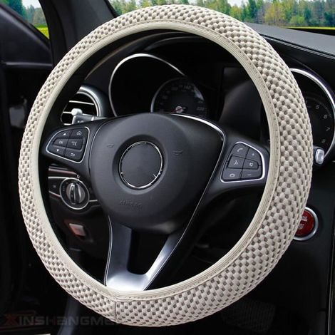 Coprivolante, coprivolante universale elastico, rete massaggiante spessa 38 cm (senza anelli), coprifreno - beige