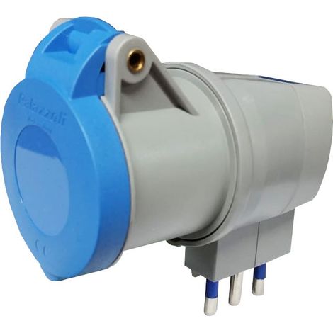 Palazzoli adattatore di spina per uso domestico civ s17 2p+t 16a 250v 6h 740101 (1/2)