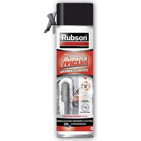 Rubson – Mousse polyuréthane expansive 550ML – Remplissage et isolation pour grandes cavités – Résistante aux UV – Technologie White Tech (1/5)