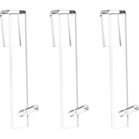 3 crochets de porte pour porte de douche, acrylique transparent, antidérapant, montage sur porte, pour portes de douche en verre sans cadre, salle de bain (1/5)
