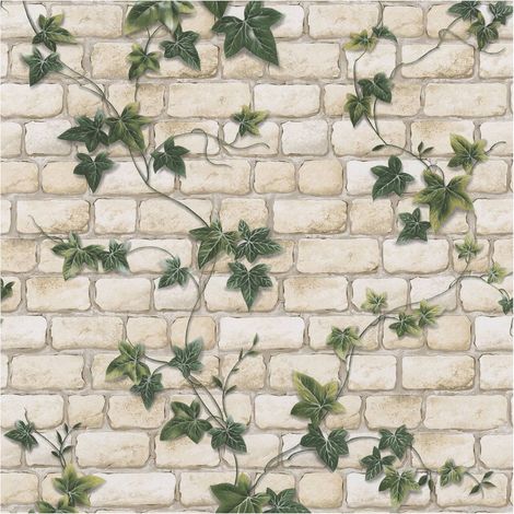 Nature wallpaper wall Profhome 980434 paper wallpaper slightly textured with nature-inspired pattern matt beige green 5.33 m2 (57 ft2) (1/5)