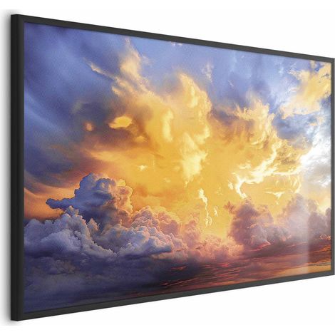 Poster – Wunderschöner Sonnenuntergang – Wolken in warmen Farbtönen (1/4)