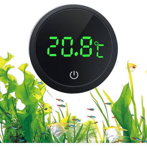 Aquariumthermometer, Mini-Digital-Aquariumthermometer mit Touchscreen, LED-Anzeige, austauschbarer Batterie (1/5)
