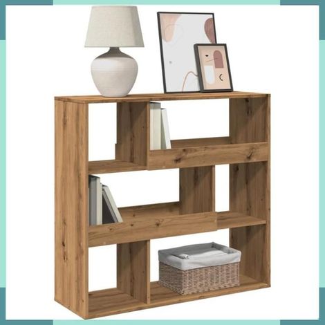 854444 Bibliothèque/Séparateur de pièce chêne artisanal 100x33x94,5 cm (1/5)