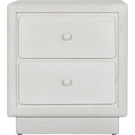 Mesita De Noche Mdf 48X36X53 Rugoso Blanco (1/5)