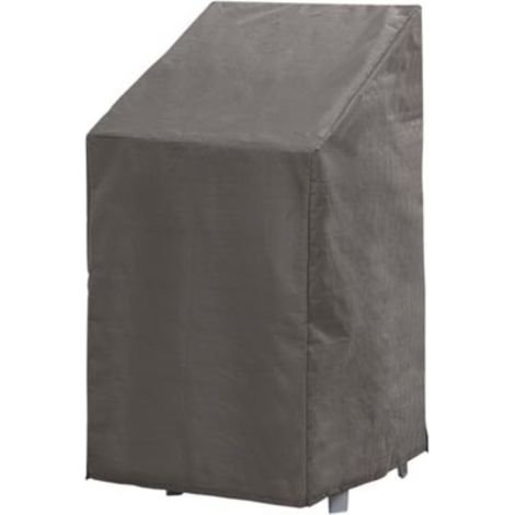 Perel Housse d'extérieur pour chaises empilables, gris, 66 cm x 66 cm x 128 cm (1/4)