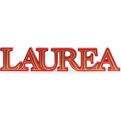 Cupido&Co. Scritta Laurea H 120 Mm L 620 Mm Rosso Oro