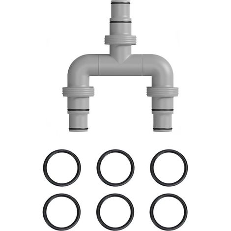 Adaptateur Tuyau Piscine 38 mm/32 mm, Connecteur 3 Voies pour Tuyau de Piscine, Raccord Répartiteur pour Piscine Hors Sol et Système de Filtration (1/5)