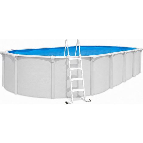 Piscine hors sol acier ovale 9,15 x 4,55 x 1,32 m blanche OSMOSE (1/5)