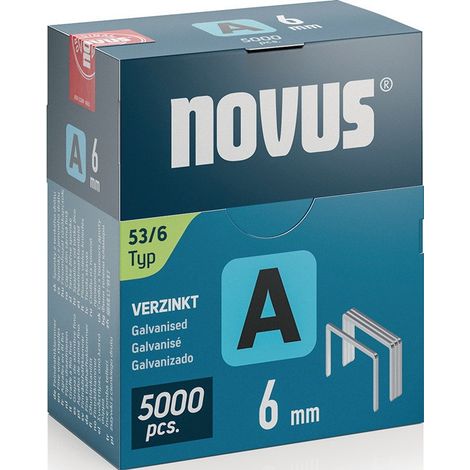 Agrafe à fil fin A type 53 agrafe B.11,3mm 6mm 0,75mm 5000 pcs.NOVUS