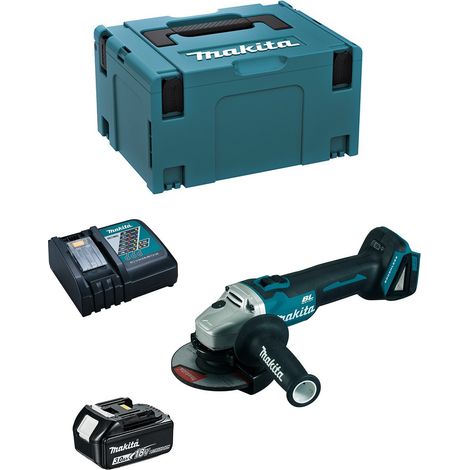 Mini-Amoladora MAKITA DGA504RFJ1 (1 x 3,0 Ah + DC18RC + MAKPAC 3) (1/5)