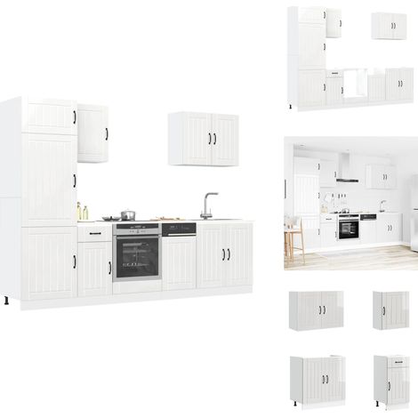 Ensemble d'armoires de cuisine 7 pcs Kalmar bois d'ingénierie - Ensemble D'armoire De Cuisine - Ensembles D'armoires De Cuisine - Ensemble D'armoire - Armoire De Cuisine (1/5)