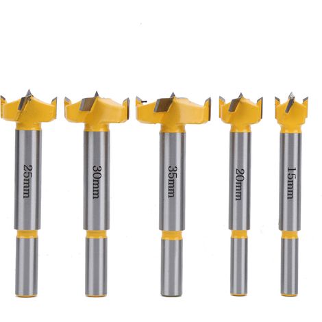 Kit de perçage de 5 embouts de scie cloche pour le fraisage du bois, outil de menuiserie (1/5)